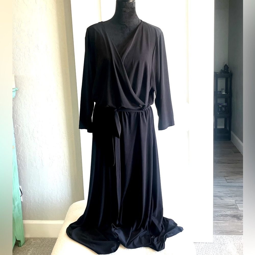 Elegant Lane Bryant faux wrap midi dress size 20/22.